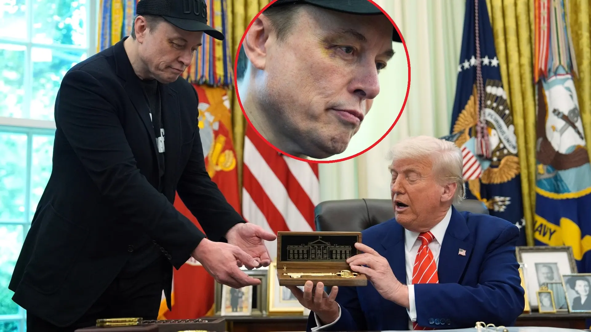 Trump despide a Musk, con un ojo morado, en el despacho oval de la Casa Blanca: "Volverá, este departamento es su bebé"