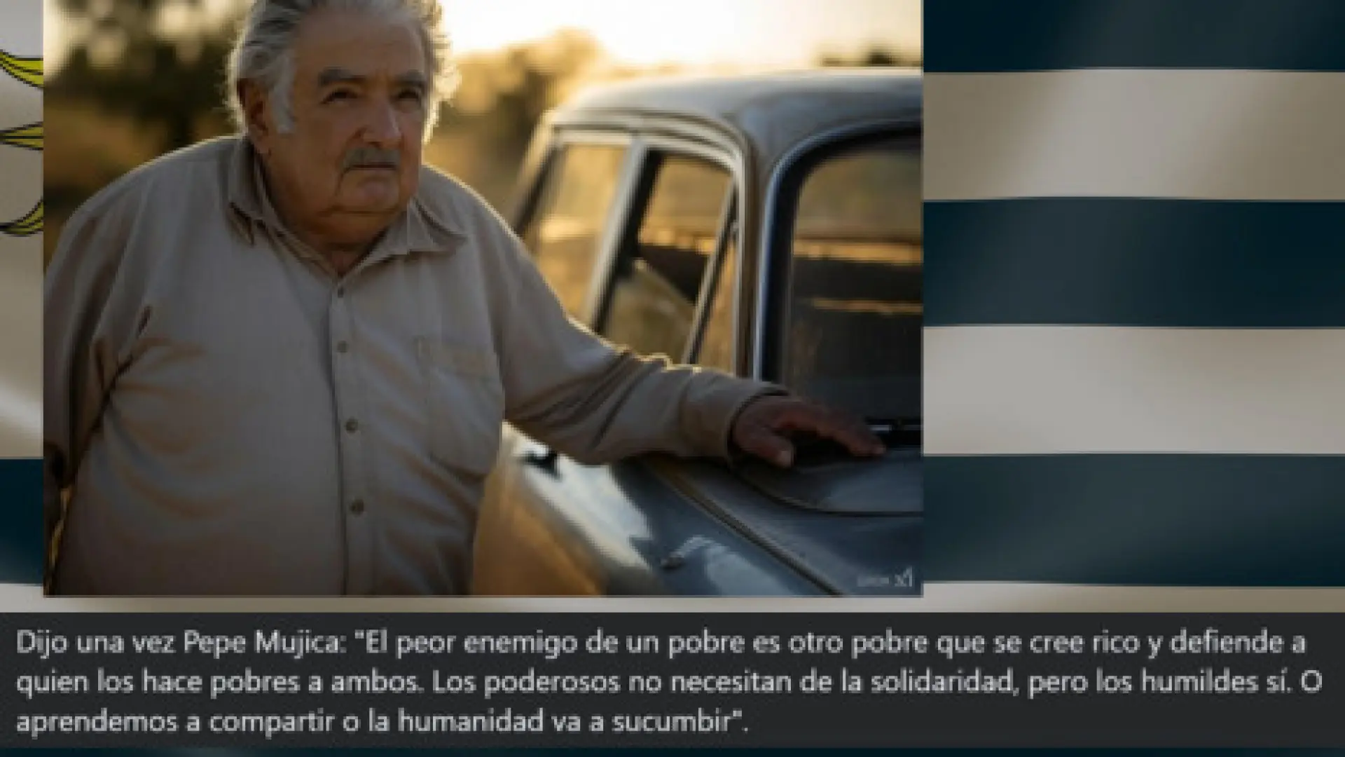 No hay ninguna prueba de que Pepe Mujica dijera que “el peor enemigo del pobre es el pobre que se cree rico"