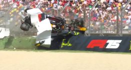 Yuki Tsunoda y un escalofriante accidente en la Q1 del GP de Emilia-Romagna de Fórmula 1: salió volando, el Red Bull quedó boca abajo y terminó destrozado