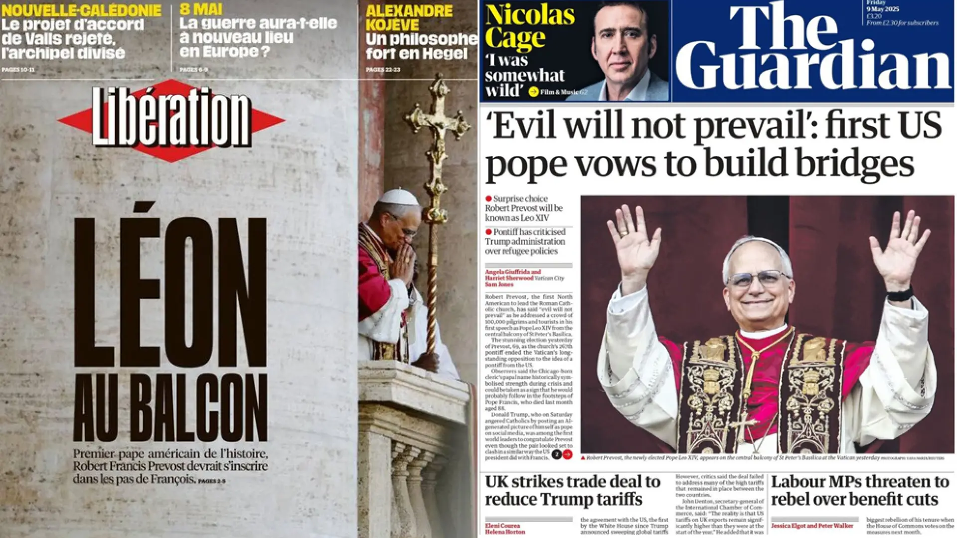 "El Papa misionero", "De dos mundos"… La llegada de Léon XIV en la prensa internacional