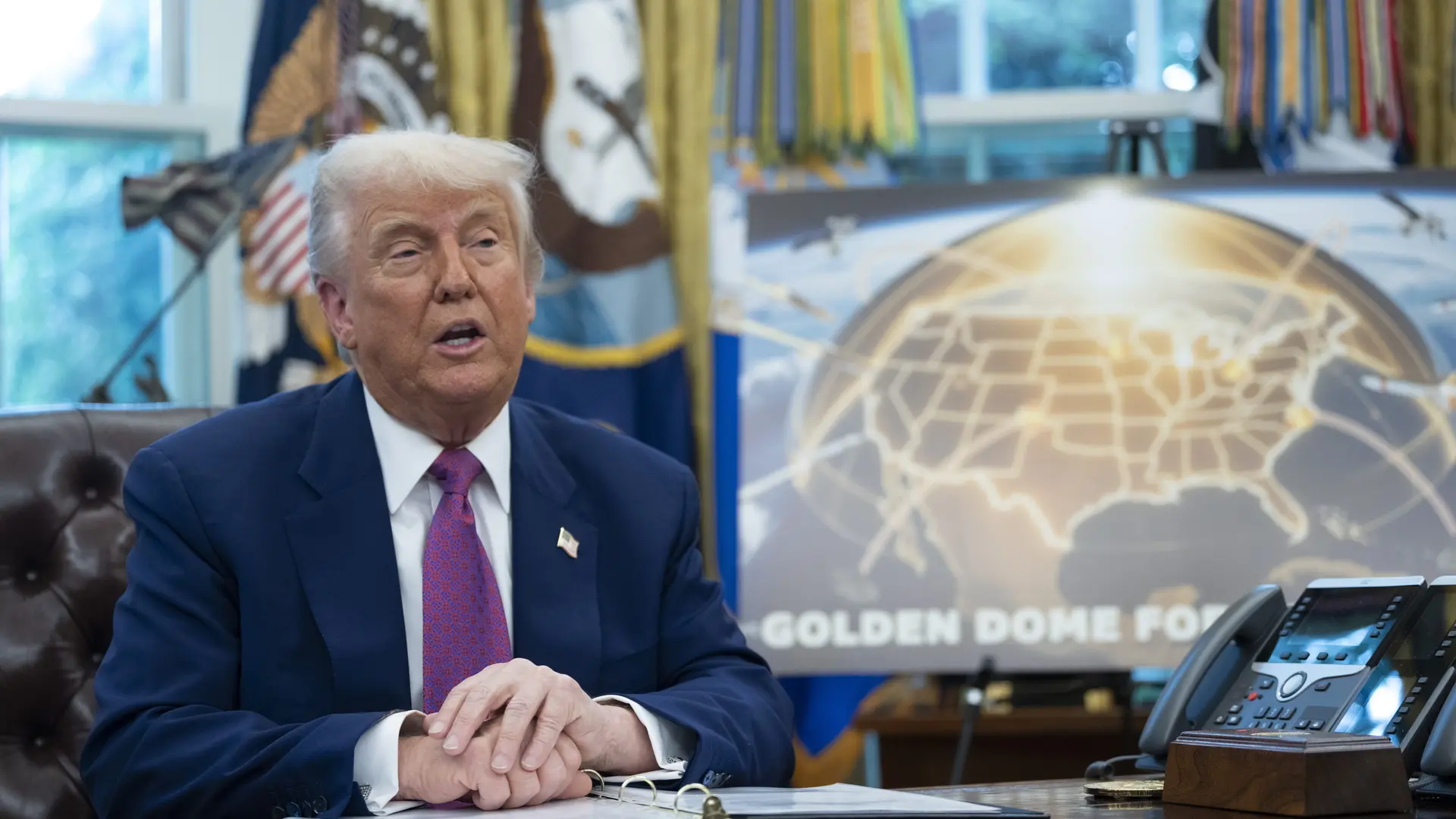Trump presenta la 'Cúpula Dorada', un ambicioso escudo antimisiles para proteger a EEUU: "Vivimos en un mundo malvado"