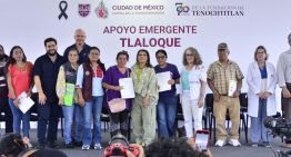 Entrega Clara Brugada apoyos a 736 familias afectadas por las recientes lluvias en Iztapalapa; se destinaron 11 millones 630 mil pesos