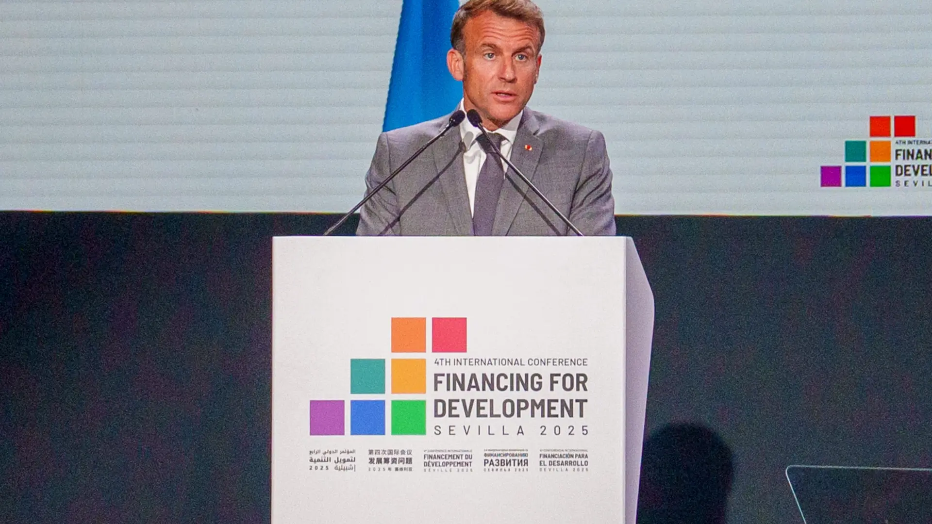 Macron carga en la cumbre de la ONU contra los aranceles de "los más fuertes" y la utilización del comercio como "chantaje"