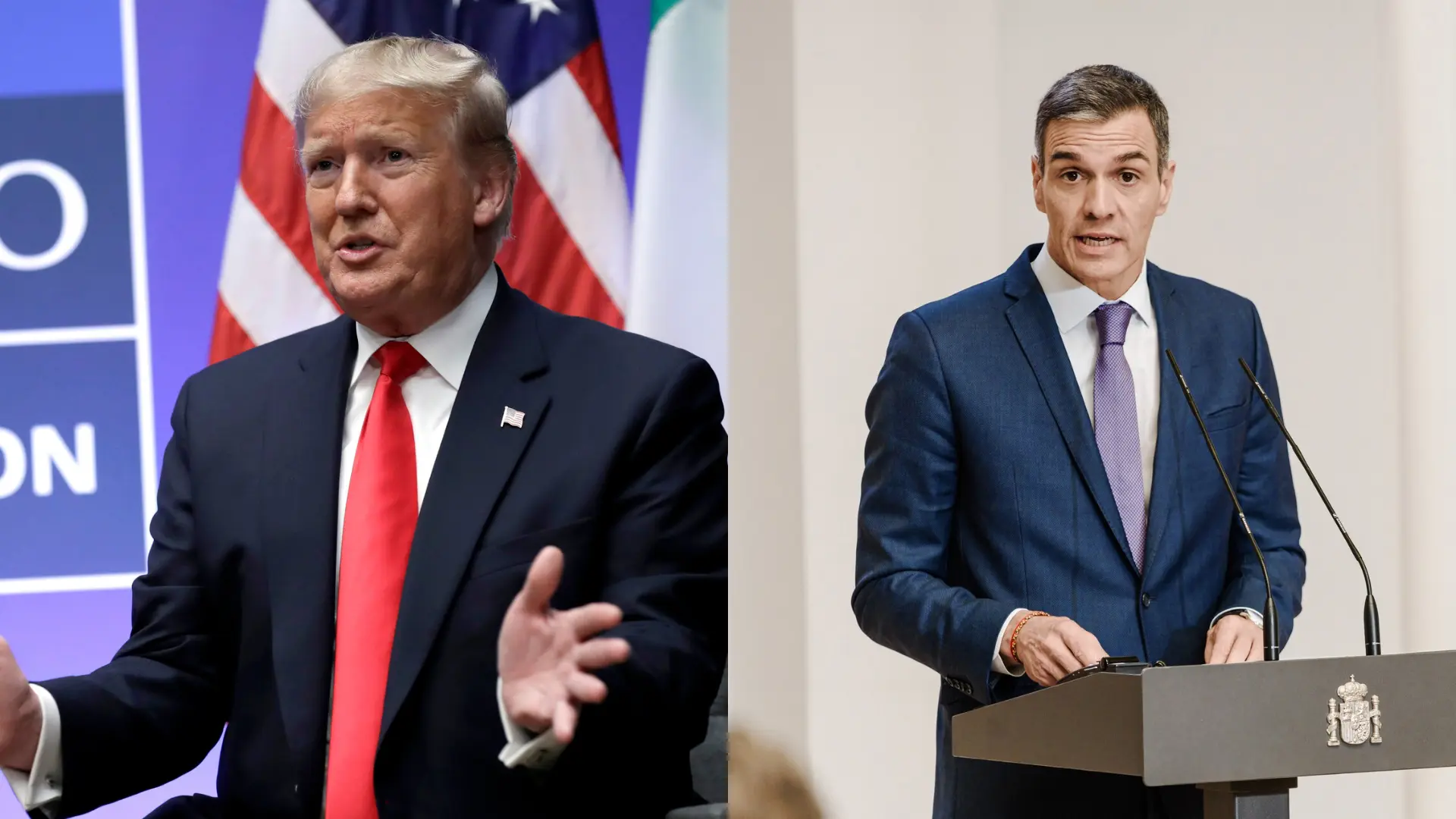 El gráfico de Trump con la foto de Sánchez que critica a España por el gasto en defensa: "Amenaza la cumbre de la OTAN"