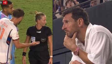 El dramático final de Inter Miami contra Cincinnati, con un insólito gol anulado, que Lionel Messi siguió desde afuera lleno de tensión