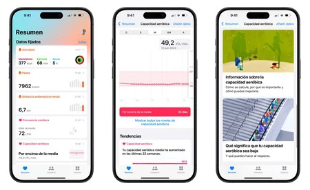 Aplicación Salud en el iPhone