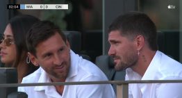Messi aceptó su sanción en la MLS y fue a ver al Inter Miami bien acompañado, a puro mate junto a Rodrigo De Paul y Antonela Roccuzzo