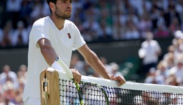 Wimbledon, hoy: Carlos Alcaraz ante Taylor Fritz y Novak Djokovic vs Jannik Sinner, por las semifinales del Abierto británico