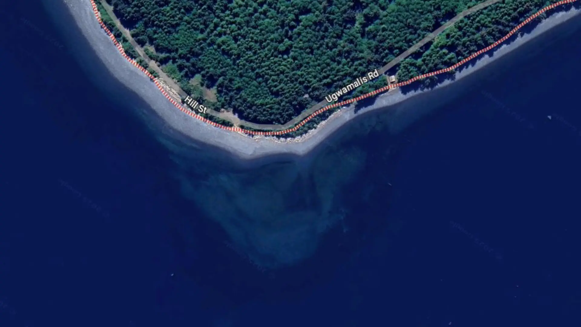 La misteriosa 'calavera' sumergida bajo una isla en Canadá descubierta por usuarios de Google Maps