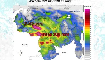Inameh prevé la llegada de la onda tropical número 15 a Venezuela este #9Jul
