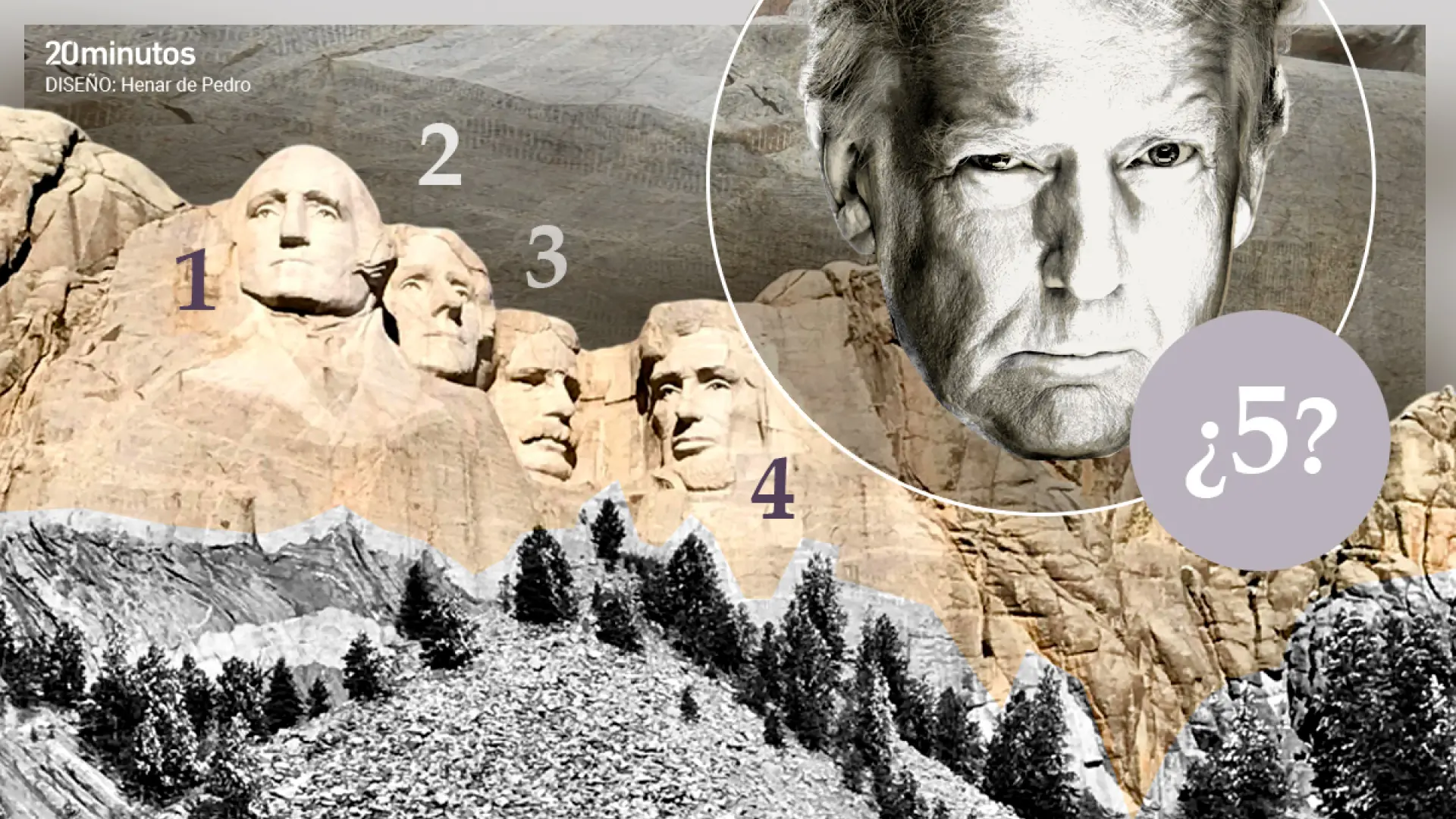 ¿La cabeza de Trump en el Monte Rushmore? Así es la historia de un monumento levantado por un escultor afiliado al Ku Klux Klan