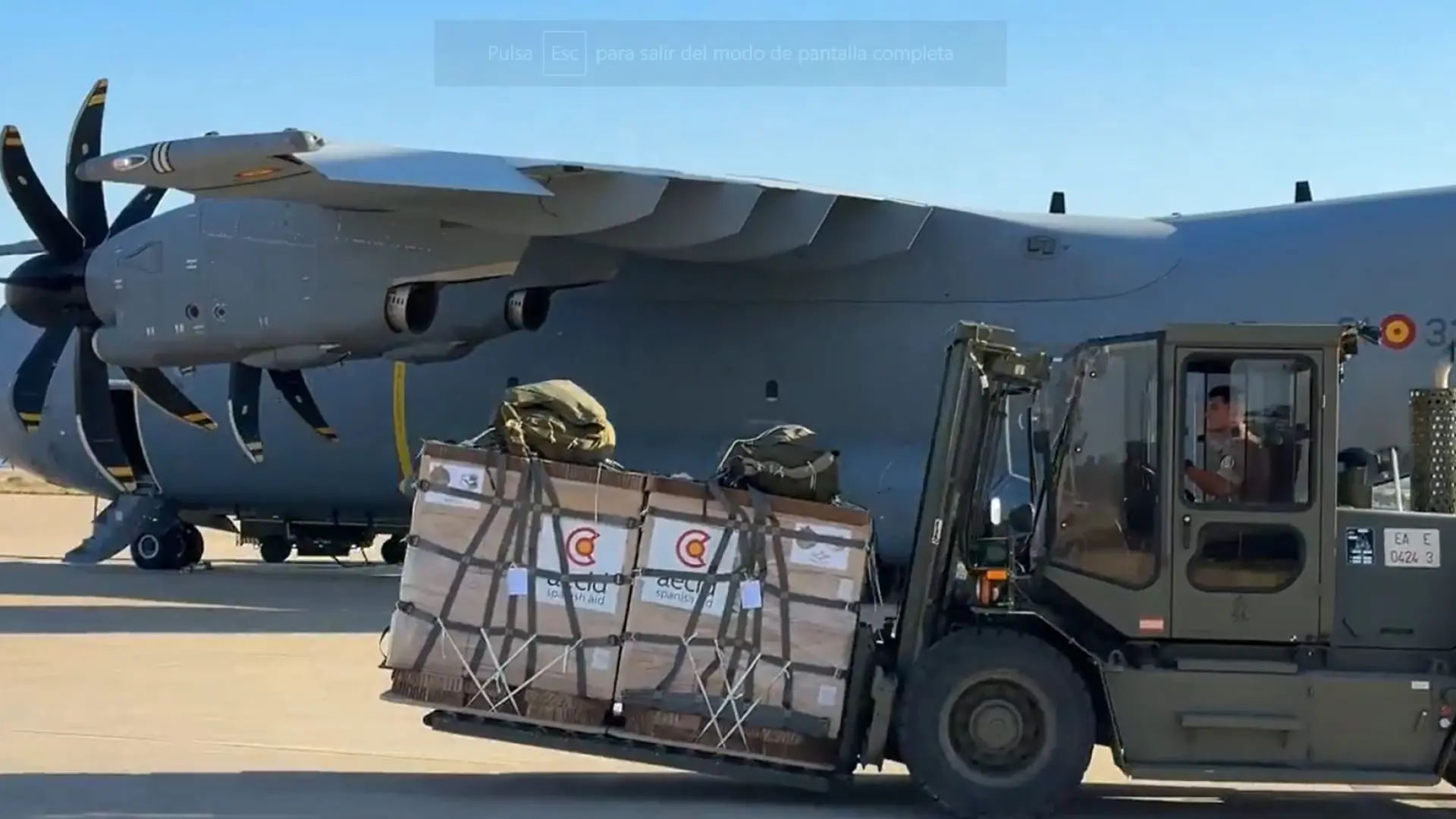España envía a Gaza 12 toneladas de comida que se lanzarán este viernes en paracaídas