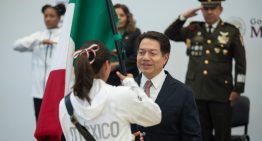 Abandera Mario Delgado a jóvenes atletas que representarán a México en los Panamericanos Junior