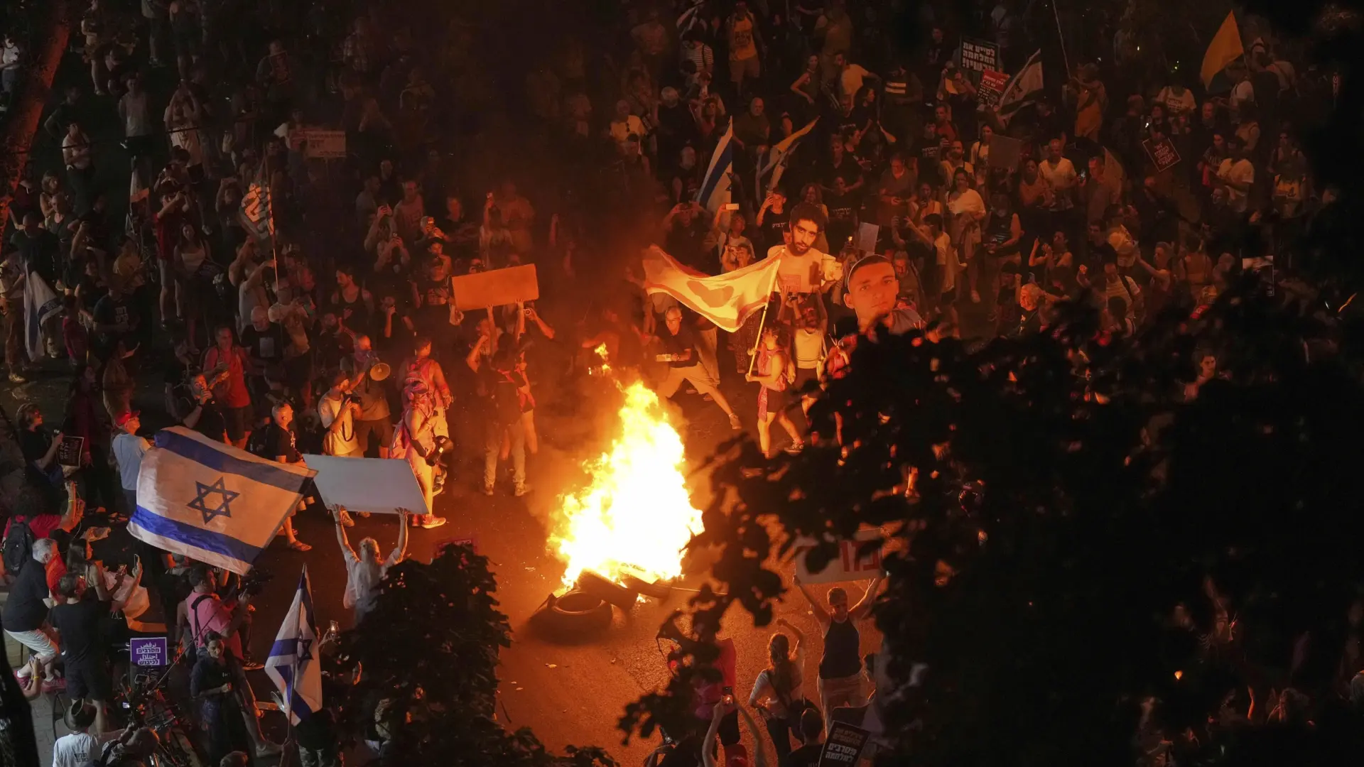 Nueve detenidos en Tel Aviv durante las protestas contra el plan de Netanyahu en Gaza