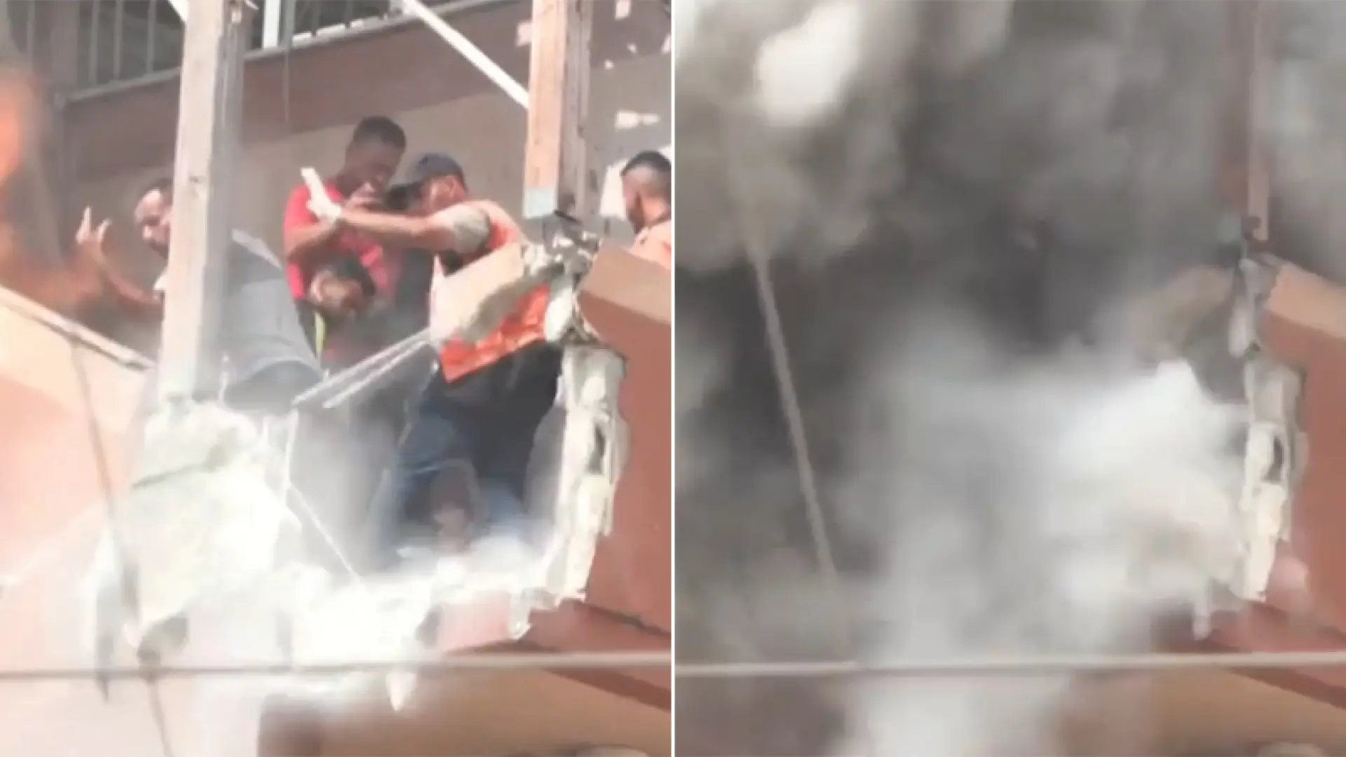 El momento en el que Israel ataca el hospital Nasser de Gaza, retransmitido en directo por la televisión egipcia