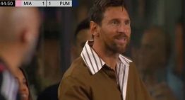 El festejo de Lionel Messi por el primer gol de Rodrigo De Paul en Inter Miami por la Leagues Cup
