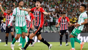 Cardona tuvo una noche de terror en la Libertadores: erró dos penales frente al San Pablo de Crespo y complicó a Atlético Nacional