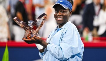 Victoria Mboko, la juvenil de 18 años e hija de refugiados de RD del Congo que le ganó a Osaka para ser campeona del WTA 1000 de Canadá