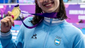 Agostina Hein ganó dos oros en Chile y batió un récord argentino en pileta corta
