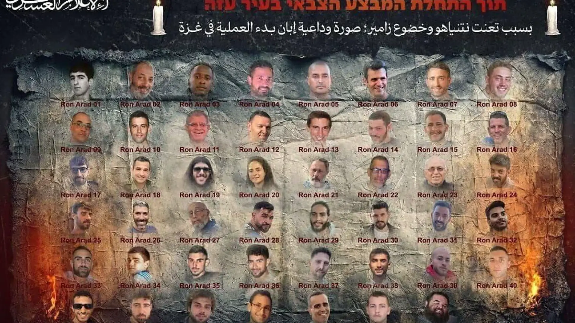Hamás publica una imagen de «despedida» de los cerca de 50 rehenes en Gaza