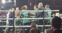 Una velada boxística terminó en una batalla campal en Brasil: una ex estrella de la UFC quedó inconsciente en el ring