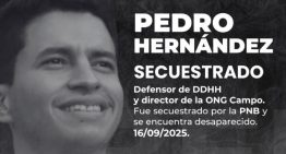 Denunciaron que PNB cometió una desaparición forzada contra Pedro Hernández, defensor de DDHH