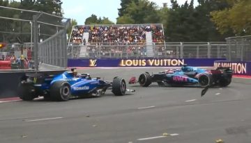 Albon chocó a Colapinto y lo dejó último en Bakú: su ex compañero en Williams le frustró una nueva carrera en la Fórmula 1