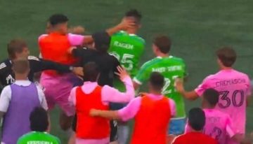Escándalo en el final Seattle Sounders vs. Inter Miami: Suárez escupió a un rival en medio de las piñas y empujones