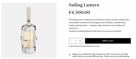 Precio Farol Jony Ive