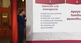 Sheinbaum presenta 4 ejes para atender emergencias por lluvias y entrega de millones en apoyos
