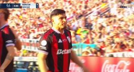 Maxi Salas, el más apuntado en Rosario: pasó de los insultos de los hinchas de Racing a marcar el gol de River en pocos minutos