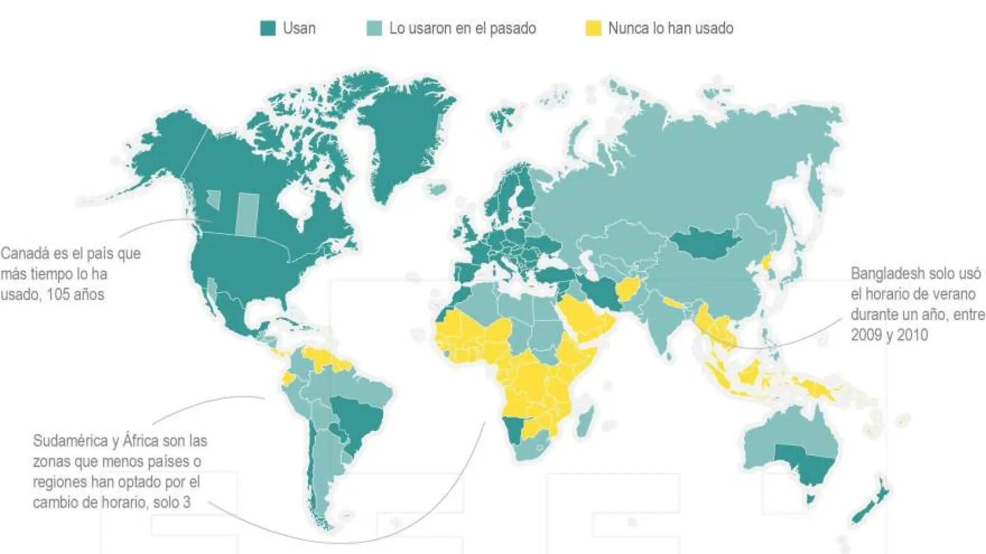 Estos son los países del mundo que no cambian la hora y los que ya abandonaron el horario de verano