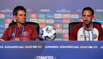 Pellegrino e Izquierdoz empezaron a jugar la final de la Copa Sudamericana: «Nos sentimos un equipo grande»
