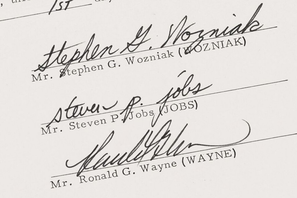 Tres "papeles" de Apple que se subastarán por hasta 4 millones. En realidad, son los más importantes de su historia