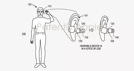 Hay patentes de Apple que muestran gestos en el aire sobre unos auriculares