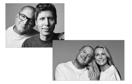 Jonathan Ive con Sam Altman y Laurene Powell Jobs
