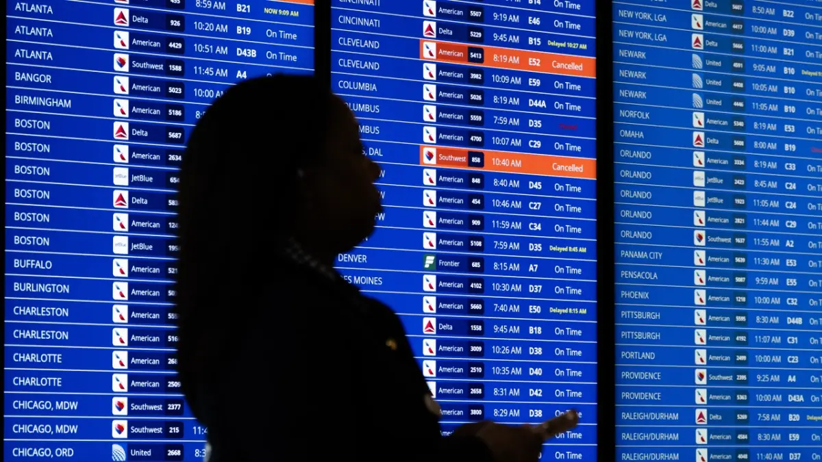 Aerolíneas cancelan más de 1,500 vuelos en Estados Unidos este lunes por cierre de gobierno
