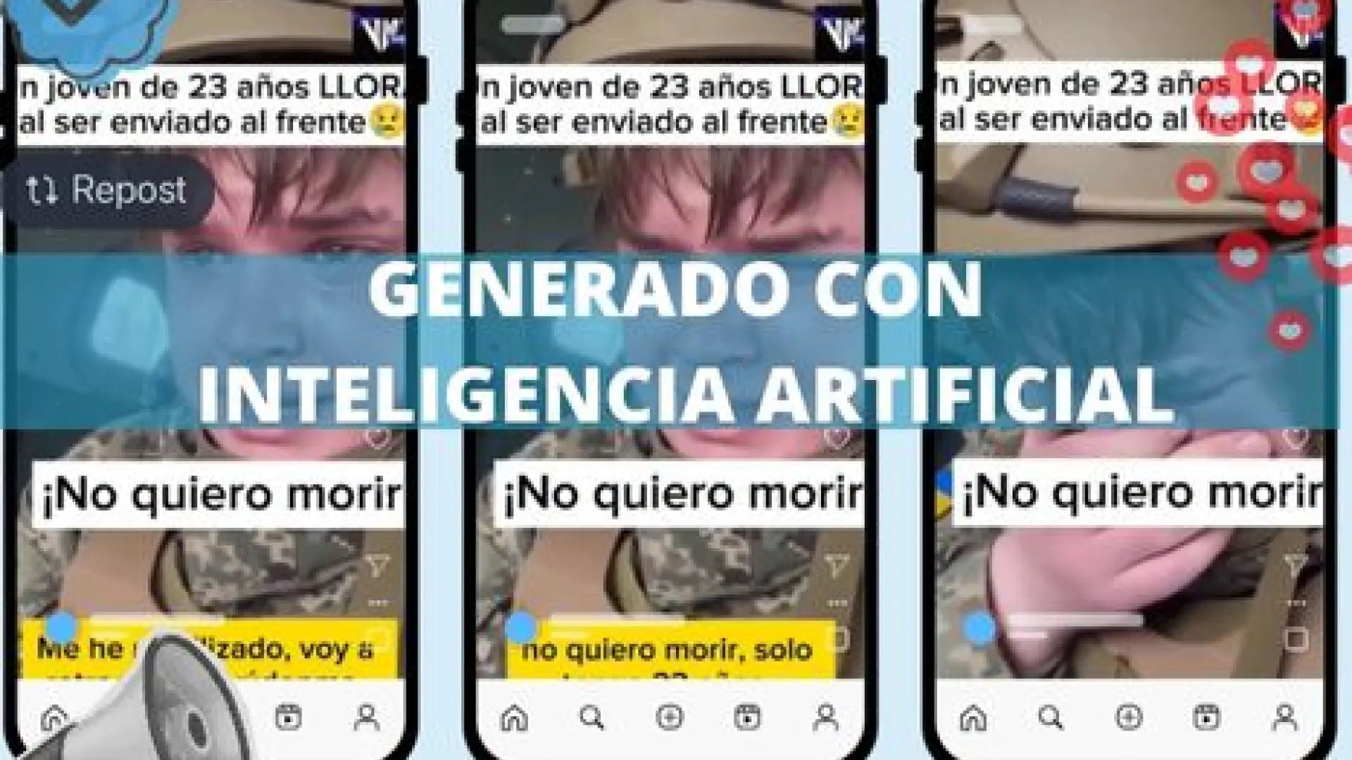 Cuidado con este vídeo de un soldado ucraniano que llora y pide no ir al frente: ha sido generado con IA