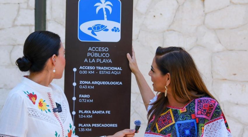 Acceso libre y gratuito a playas públicas de Tulum son un derecho y no un privilegio: Mara Lezama