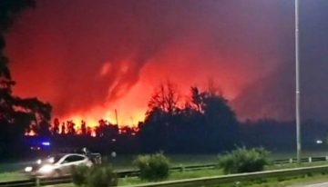 Incendio causa una explosión en parque industrial de la localidad argentina de Ezeiza