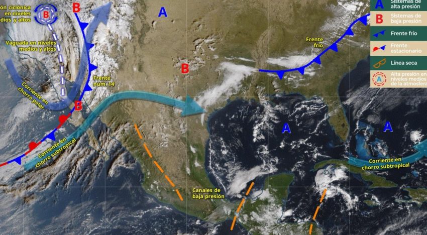 Clima México: así afectarán los frentes fríos 14 y 15 al país del lunes al jueves