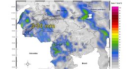 Cielos nublados y chubascos marcarán el inicio de noviembre en Venezuela, según Inameh