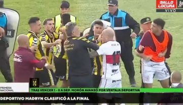Batalla campal y gas pimienta en el Reducido de la Primera Nacional: Deportivo Madryn eliminó a Morón y hubo escándalo al final