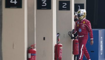 GP de Abu Dhabi: Lewis Hamilton se dio un duro golpe en la última práctica y el año que empezó como un sueño en Ferrari termina en pesadilla