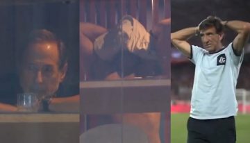 Racing y lo que no se vio de la dolorosa derrota ante Estudiantes: Francella sin reacción, Milito en cuero y el «es un pelotudo» de Costas