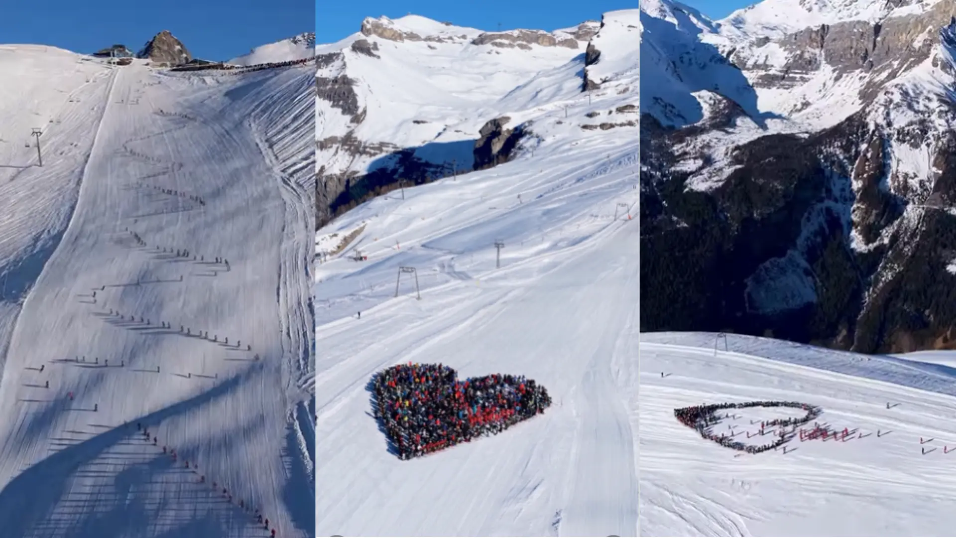 Centenares de esquiadores rinden homenaje a las víctimas del incendio en Crans Montana: «Toda la comunidad llora junta»