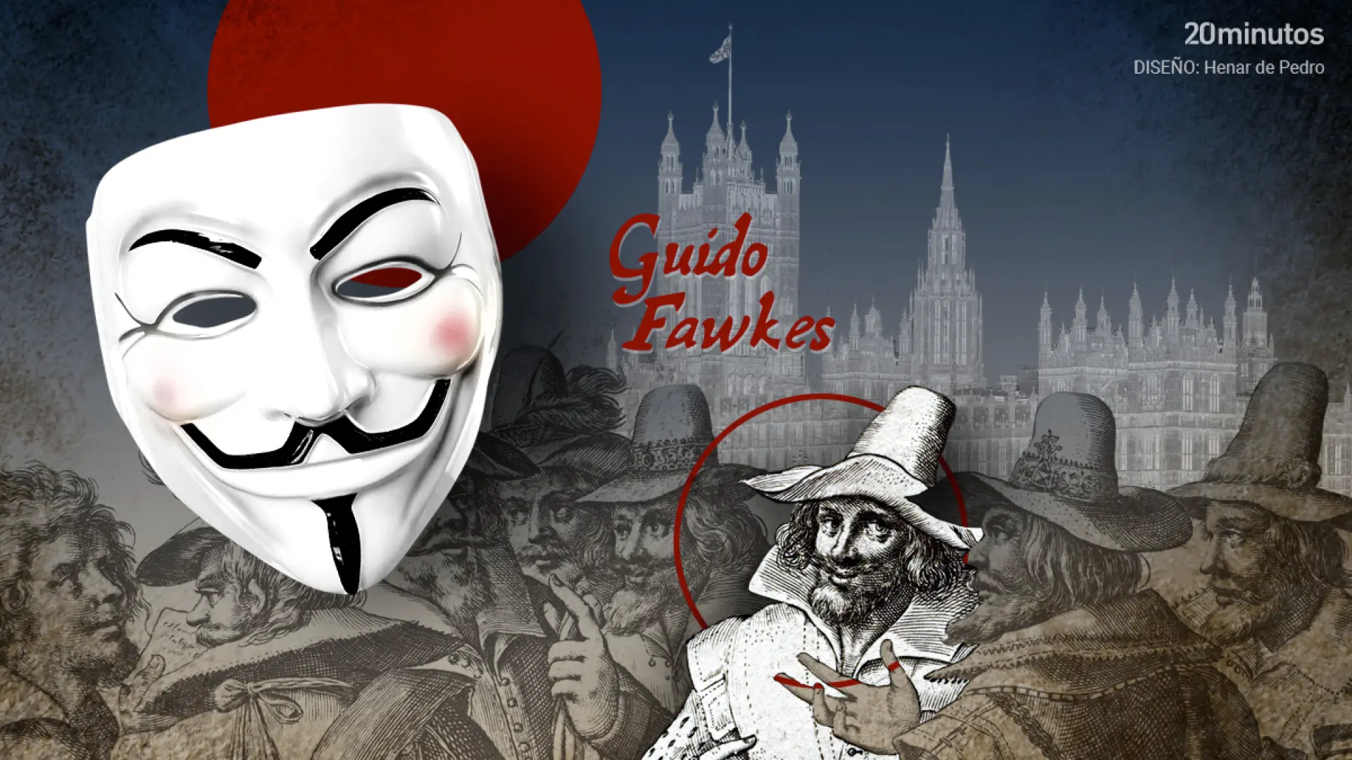 Así murió Guy Fawkes hace 420 años: la historia del inglés defensor del catolicismo que inspiró 'V de Vendetta' y Anonymous