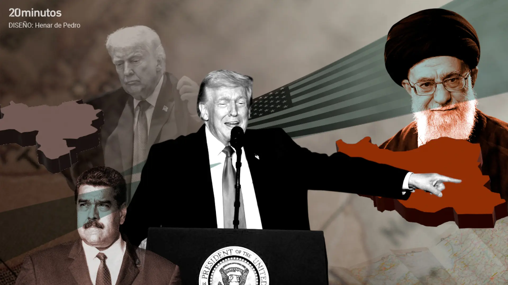 Trump repite con Irán la 'estrategia Maduro' con un escenario más complejo: «Un ataque de decapitación desataría allí el caos»