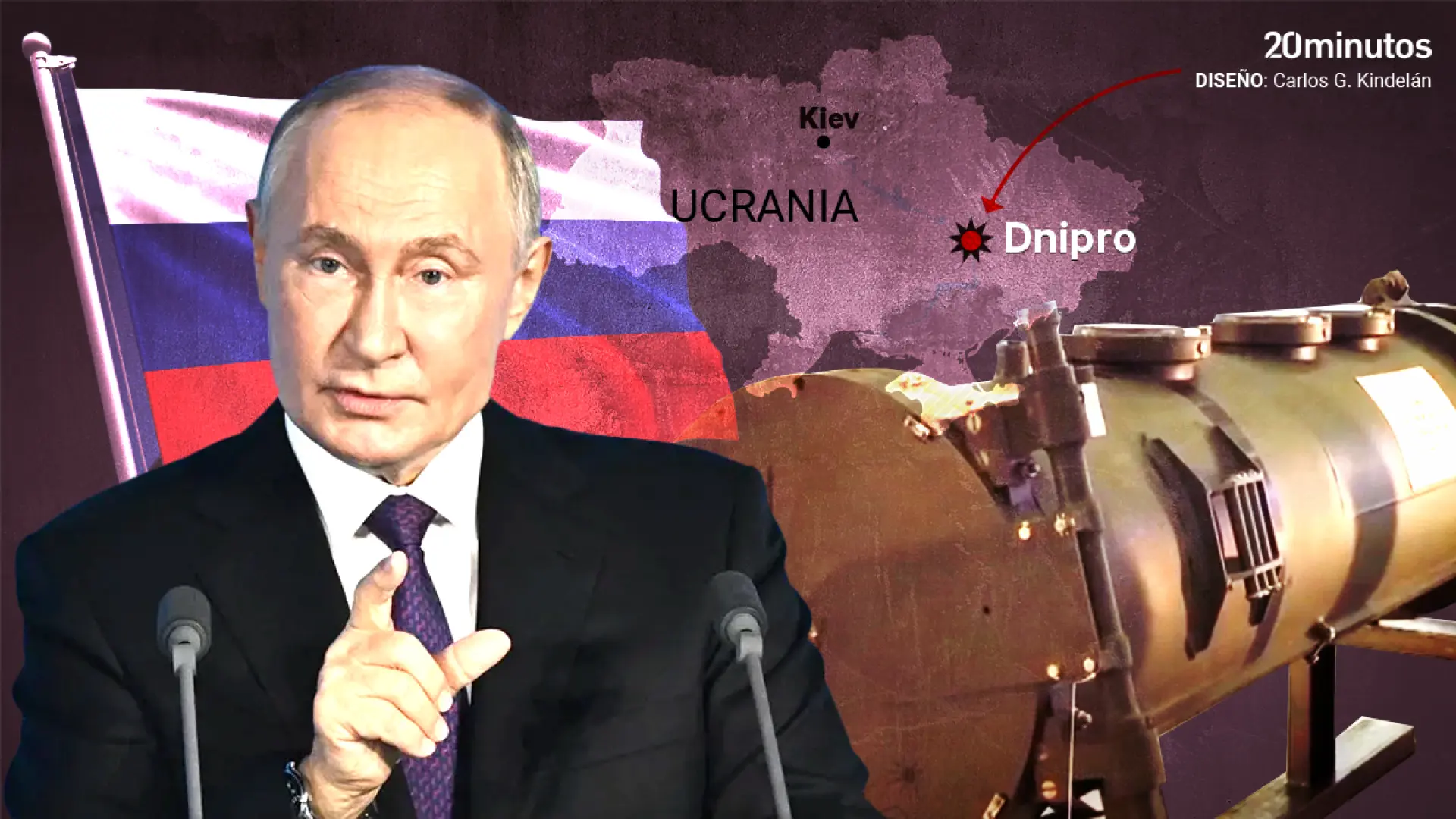 Así es el 9M729 Oreshnik, el misil hipersónico experimental y casi imposible de interceptar que Putin ha lanzado contra Ucrania