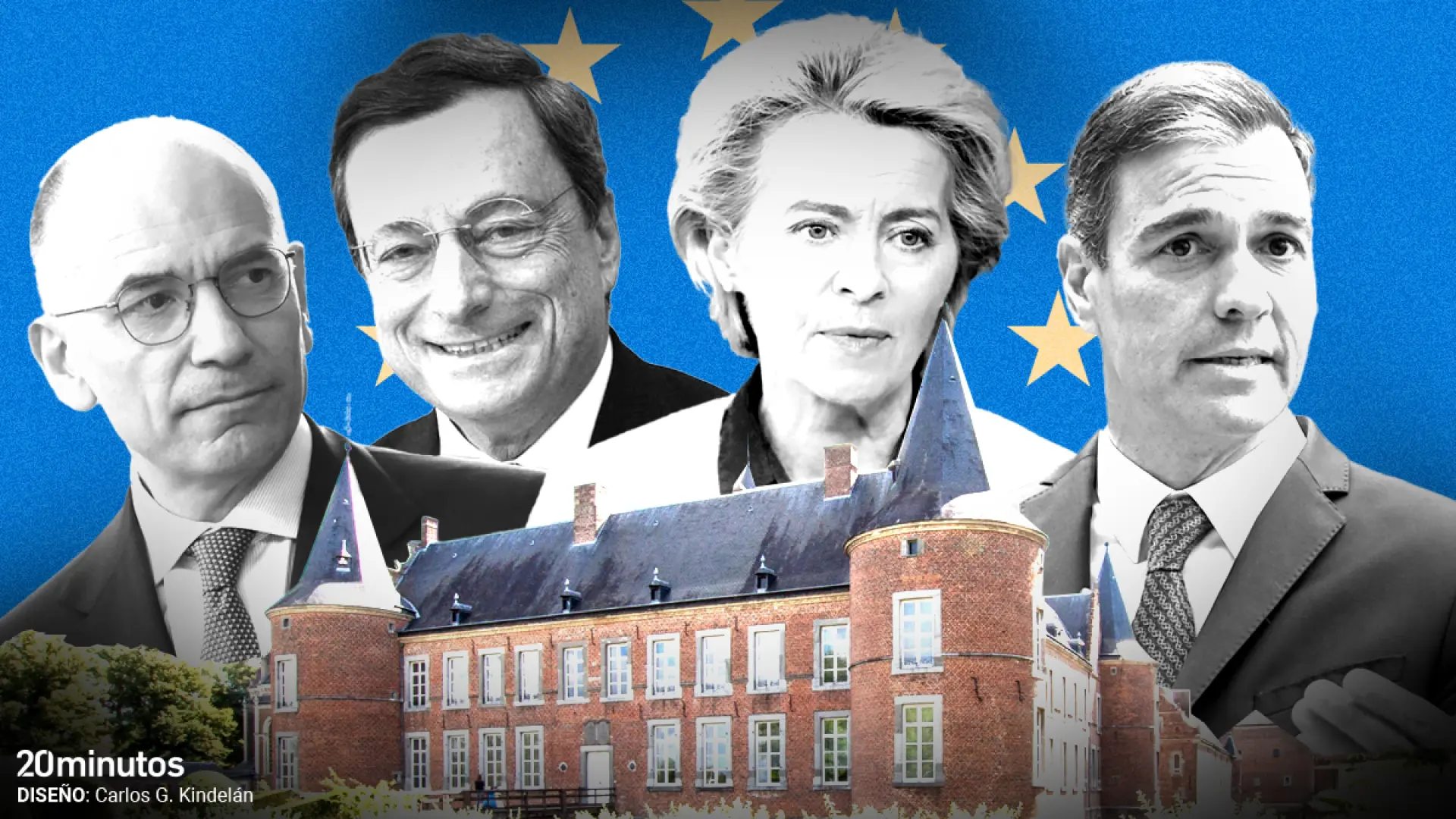 Los líderes de la UE se citan hoy en un castillo para abordar la «Europa a dos velocidades» que desea Von der Leyen y respalda España